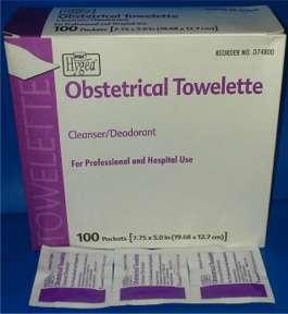 PDI HYGEA Obstetrical Cleanser Towelettes 7.75-in x 5-in -100