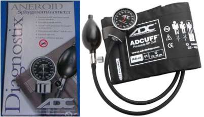 ADC Diagnostix 720 Aneroid Sphygmomanometer LG-Adult 12 Black 720-12XBK