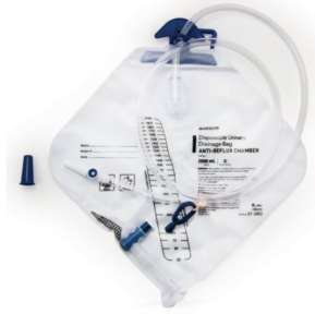 McKesson Urinary Drainage Bag 2000mL Anti-Reflux Tower LL -EA- 37-2802