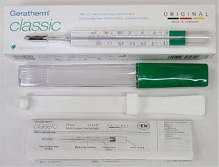 Geratherm Glass Oral Thermometer Mercury Free Non Digital F C Germany 20010-100 GT-1000 4018674451017 4018674454681