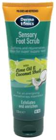 Dermatonics Sensory Foot Scrub Lime Oil & Coconut Shell 125mL 5060189411573
