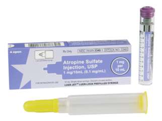 Atropine Sulfate Injection 10mL 0.1mg/mL Luer-Jet Luer-Lock Syringe 00409-163-010 76329-3340-1