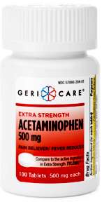 Careall Non-Aspirin Acetaminophen Extra Strength Analgesic Caplets 500mg -100 Extra Strength Tylenol 57896-204-01