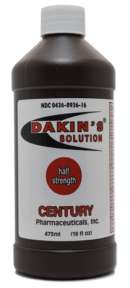 Carrel–Dakin Antiseptic Solution Fluid Half Strength 0.25% 16oz 0436-0936-16
