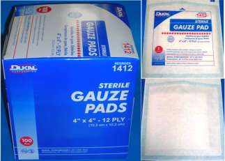 Dukal Gauze Pads 4-in x 4-in 12-Ply Sterile -100