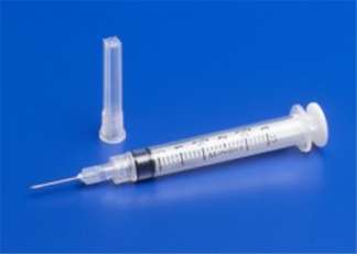 Monoject 3mL 3cc Syringes With Needles Luer Lock 27Gx1-1/4-in -100 1180327114