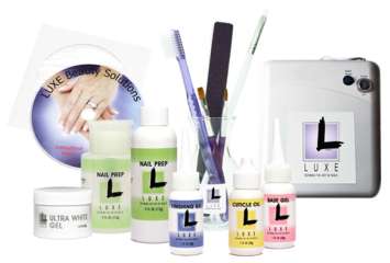 Luxe Nail Starter Kit With 36-Watt UV Lamp ($296 Value) Ultra White Gel 1300996