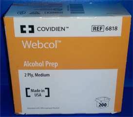 Kendall WEBCOL Sterile Alcohol Prep Pads Medium 2-Ply -200