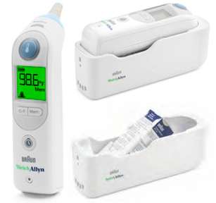 Braun ThermoScan Pro 6000 Ear Thermometer With Small Cradle AA batteries 06000-200N