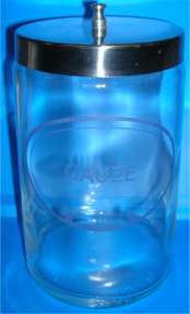 Grafco Labeled Glass Sundry Jar W/ Cover GAUZE