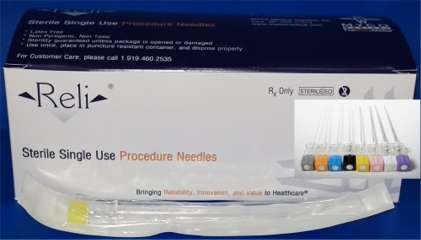 Myco Reli Sterile Single Use Procedure Spinal Needles 20Gx6" Yellow SN20G601 25 -BX