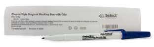 McKesson Medical Classic Surgical Skin Tattoo Marking Pen Pencil With Clip Sterile 19-0751