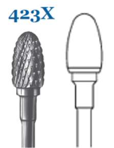 Pfingst Busch Lab Carbide HP Podiatry Bur Double Cut 423X-060 423X/060