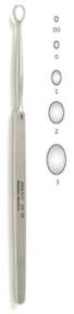 Derron PIFFARD Dermal Curette Oval 5-1/2-in #3 5mm Narrow 24-28