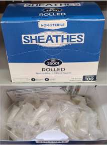 SHEATHES Latex Free Ultrasound Probe Covers 1-inDx9-inL 100 25001 Improved Tapered