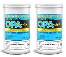 Metrex MetriCide OPA Plus Solution Test Strips 120 Two Bottles of 60 10-602A