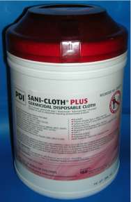 PDI Sani-Cloth Plus Large Germicidal Wipes 6-inx6-3/4-in -160 Q89072
