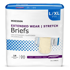 BRIEF, TAB CLSR EXTENDED WEAR LG/XLG 48-66 (14/BG 4BG/CS)