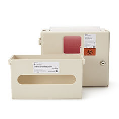 CABINET, SHARPS W/GLOVE HOLDER