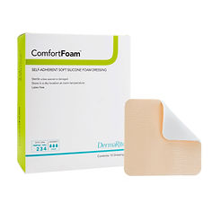 DRESSING, COMFORT FOAM SILCONE W/O BORDER 3"X3" (10/BX)