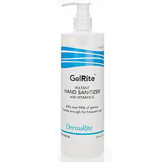 SANITIZER, HAND GELRITE W/PUMP65% 16OZ (12/CS)