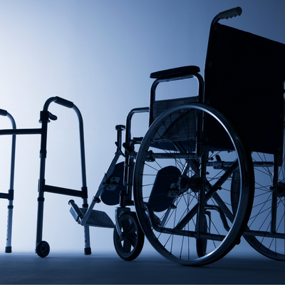 WALKER WITH 5" FRONT WHEELS, ADJUSTABLE HEIGHT
