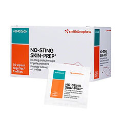 WIPE, SKIN PREP NO-STING (50/BX 20BX/CS)
